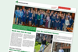 Pagina gemeenteraad in de Stadskrant van 3 september